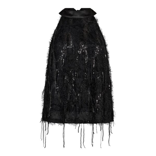 SillaCC Sequin Halter Top - Black