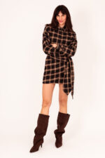 Check Blouse Chestnut - Brown - Afbeelding 2