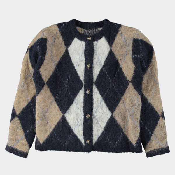 Cardigan Check - Brown Blue