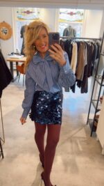 Holly Sequin Skirt - Navy - Afbeelding 2