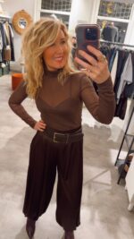 Satin Ballon Pant - Choco - Afbeelding 2