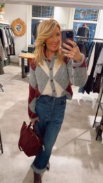 Cardigan Check - Bordeaux Grey - Afbeelding 2