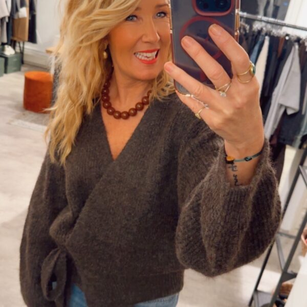 Wrap Cardigan - Melee Brown