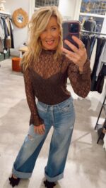 Kaya Lace Top - Brown - Afbeelding 2