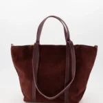 Crawford Suede Leather Bag - Bordeaux
