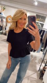 Top Ruffle - Black - Afbeelding 2