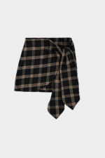 Check Skirt Chestnut - Brown