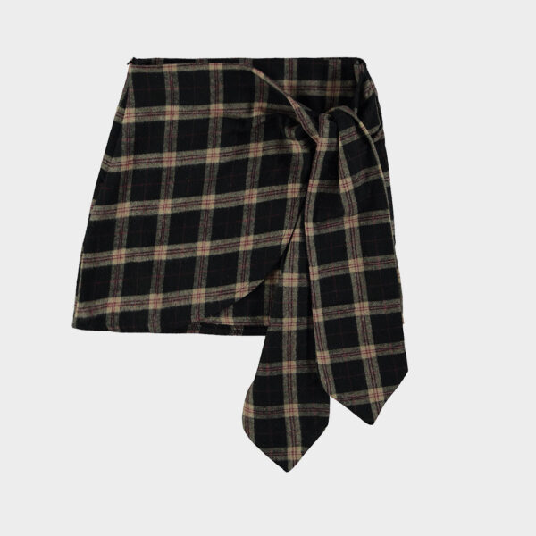 Check Skirt Chestnut - Brown