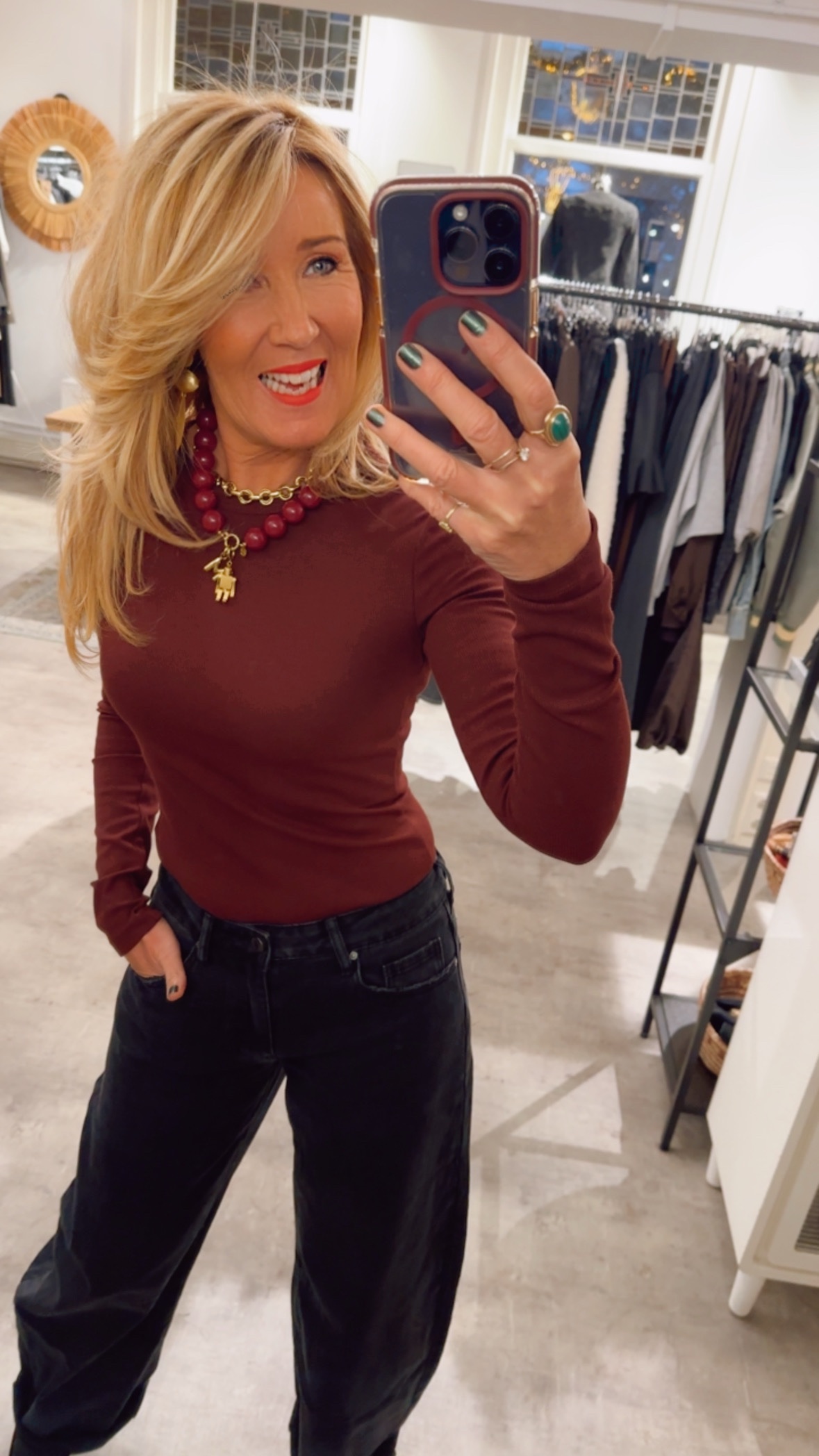 eid517730056194021cameraposition1-107 Longsleeve basic rib - Bordeaux - Afbeelding 1