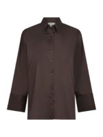Dita Poplin Shirt - Chocolate Brown