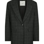 Gaby Check Blazer - Antracit