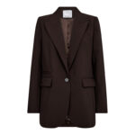 VolaCC Single Oversize Blazer - Dark Brown