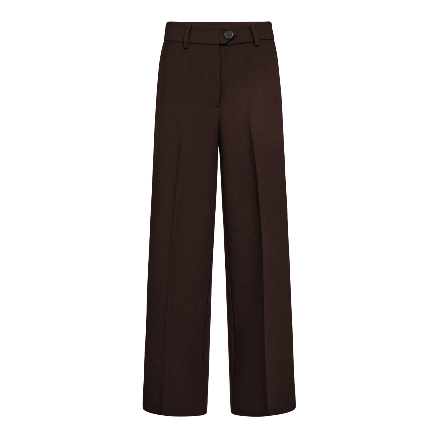 254-31207-145-01 VolaCC Long Wide Pant - Dark Brown - Afbeelding 1