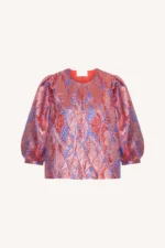 Mauri Jacquard Blouse - Coral