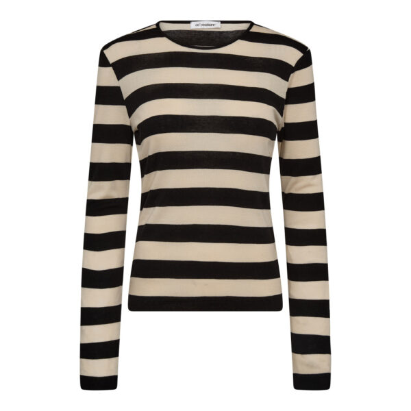 MasonCC Stripe Blouse - Bone/Black