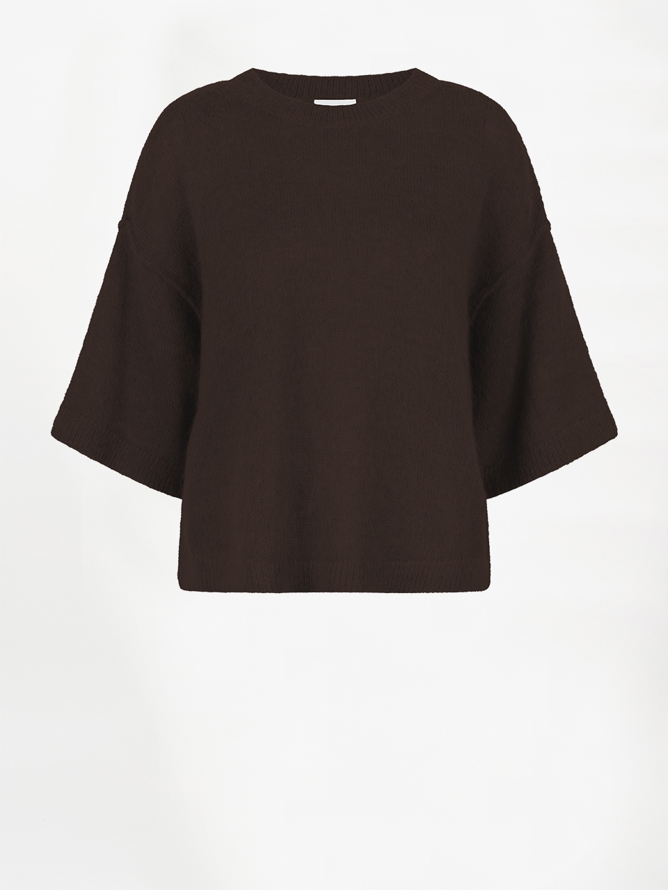 35-313-12277 Hiaru Relaxed SS Sweater - Espresso Brown - Afbeelding 1