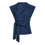 KimmyCC Pleat Top - Dark Denim