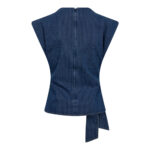 KimmyCC Pleat Top - Dark Denim - Afbeelding 2