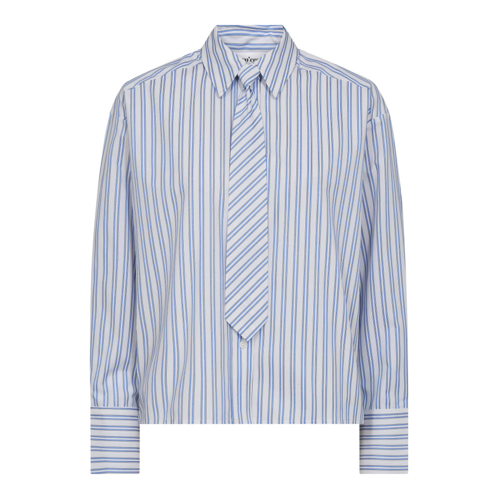 45018-DevinCC-stripe-tie-Shirt-17-01 DevinCC Stripe Tie Shirt - Blue/White - Afbeelding 1