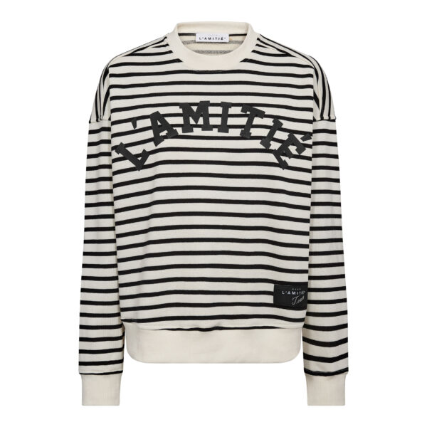 Stripe Logo Sweat - Off White Black