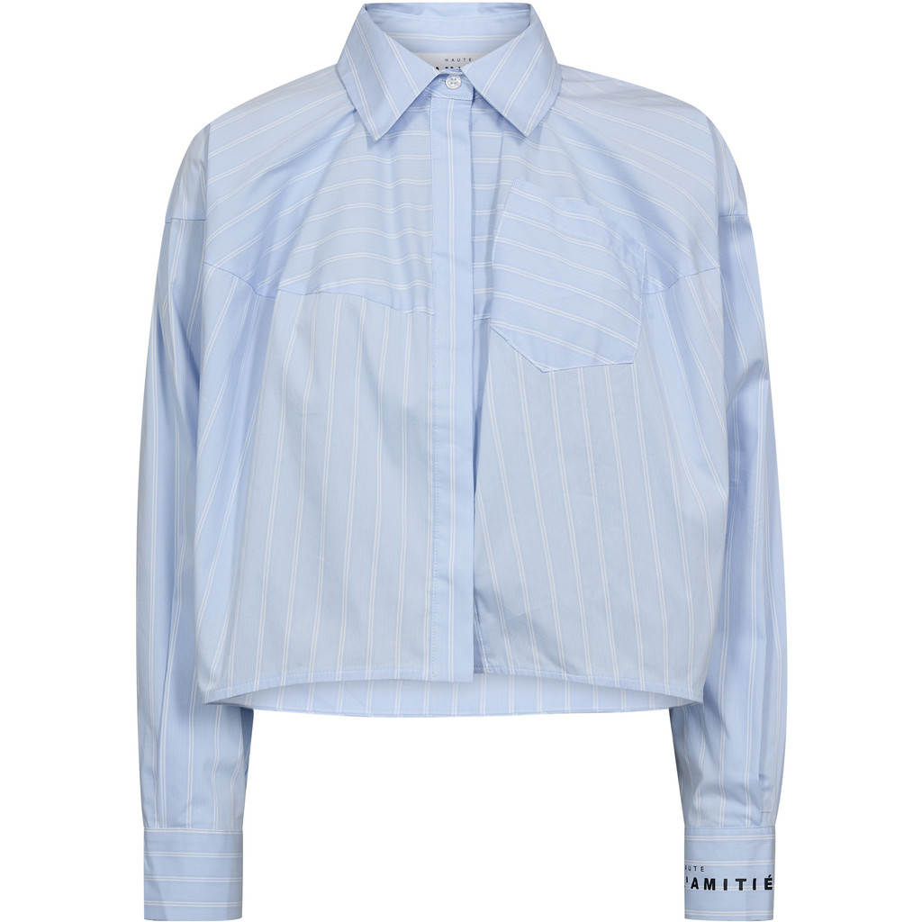 HL10456_PaleBlue Sophie Stripe Shirt - Pale Blue/White - Afbeelding 1