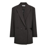 Emerald Oversize Triangle Blazer - Dark Grey