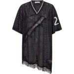 Drift Asym Lace Tee - Black