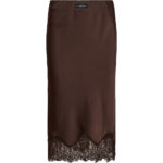 Naomi Lingerie Pencil Skirt - Mocca