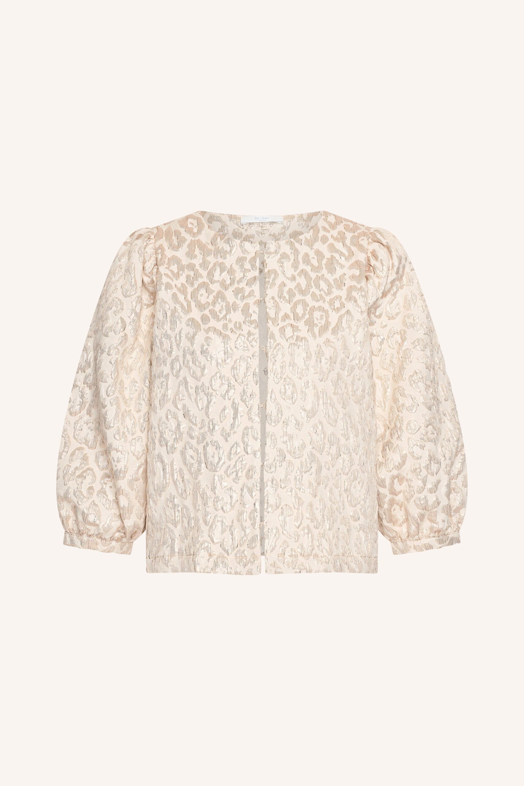 Mauri 26112060_254_8 Mauri Sparkle Cheetah Blouse – Champagne - Afbeelding 1