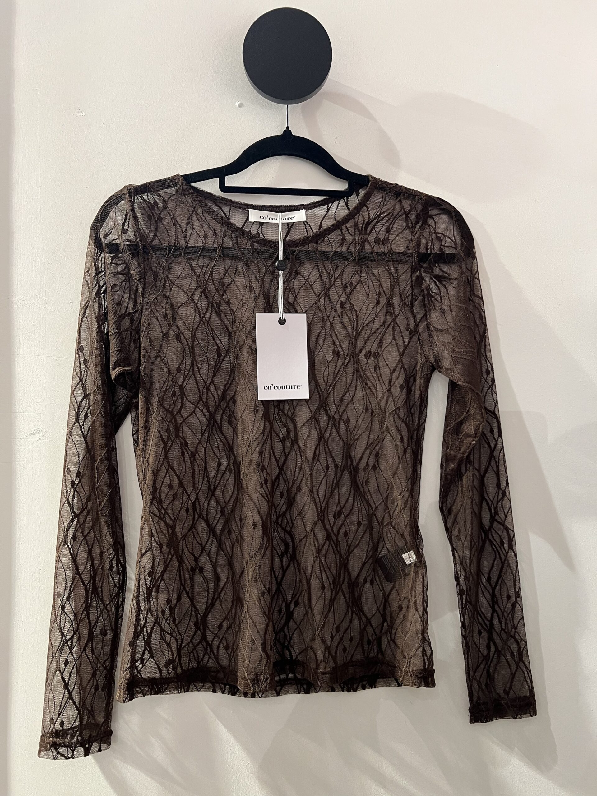 img_5079 MercyCC Mesh O-Blouse - Brown - Afbeelding 1