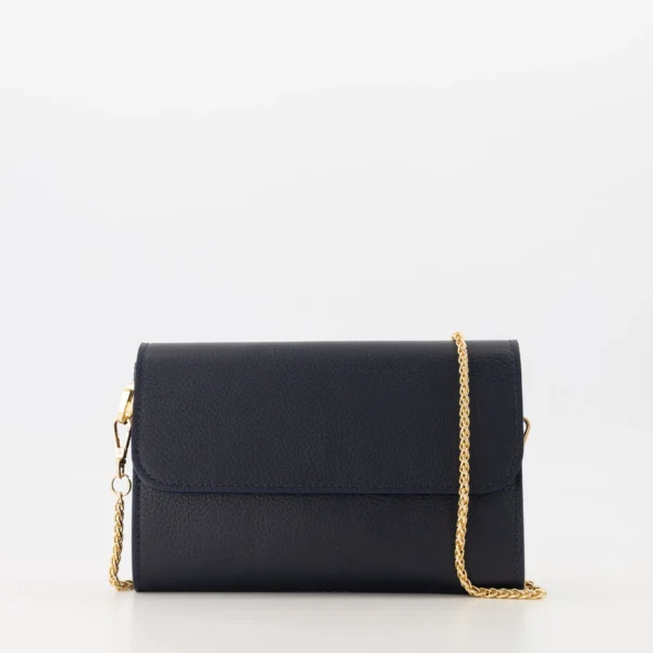 Valencia Leather Bag - Navy
