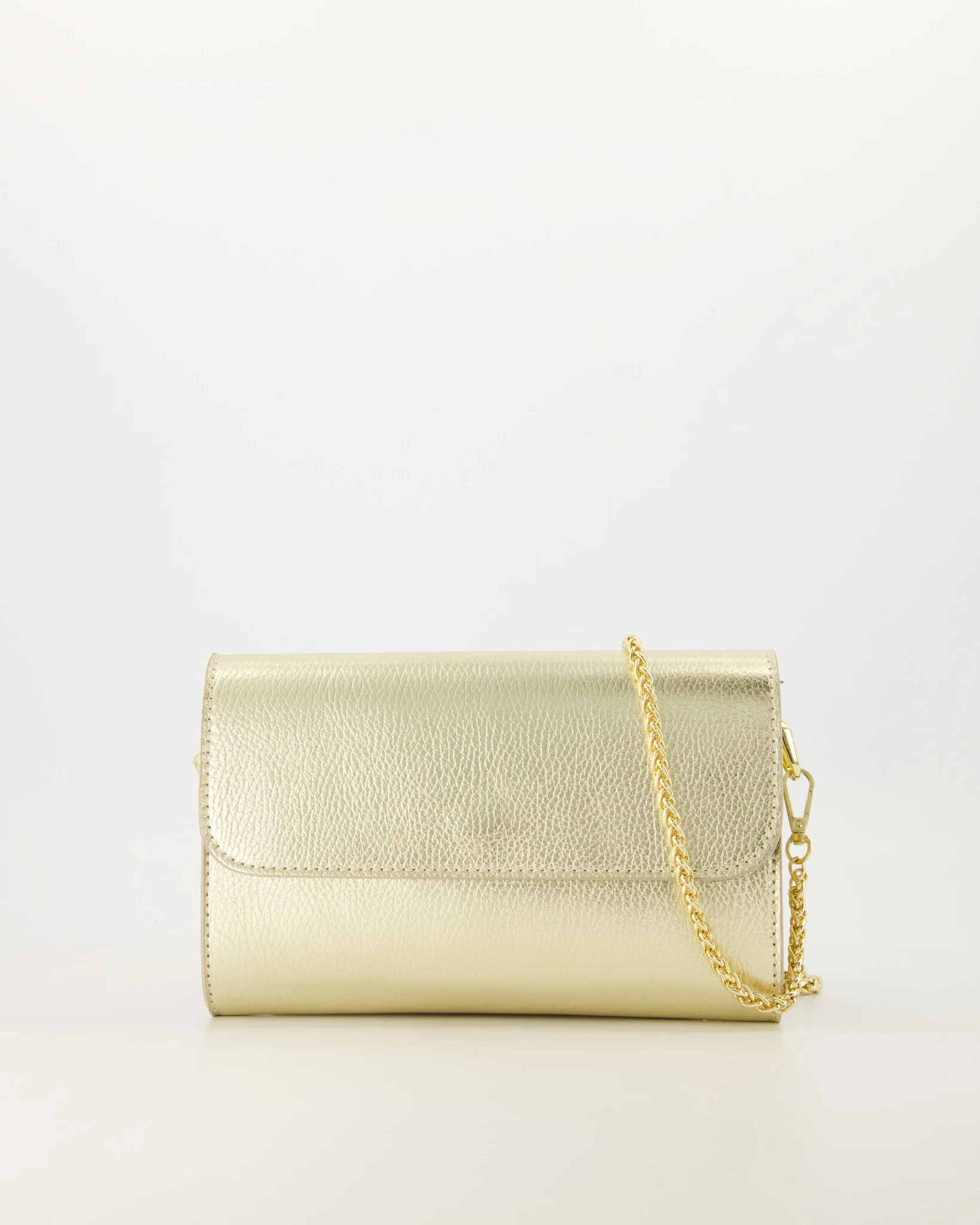 valencia-classic-grain-clutch-goud-dl731-goudkleur Valencia Leather Bag - Gold - Afbeelding 1