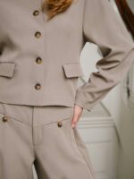 Massie Structure Pants - Warm Grey - Afbeelding 4