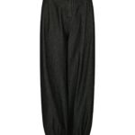 Fayla Denim Balloon Pants - Black