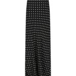 Viso Crepe Dot Skirt - Black