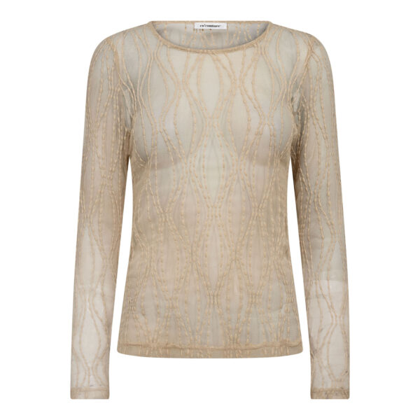 MarcyCC Mesh O-Blouse - Bone