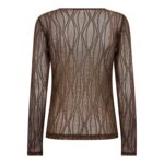 MarcyCC Mesh O-blouse - Mocca - Afbeelding 2
