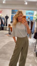 MWHace Sille High Wide Long Pants - Capers Green