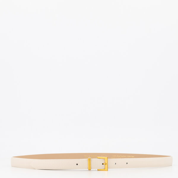 Tulia Leather Belt - Ecru