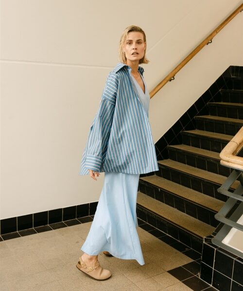 Rhode S6 Blouse - Stripe Blue