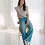 Billie S6 Blouse - Stripe Sand Blue