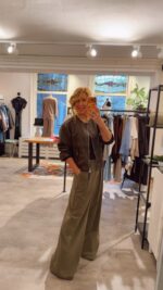 MWHace Sille High Wide Long Pants - Capers Green - Afbeelding 2