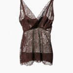 Vivian Lace Top - Brown
