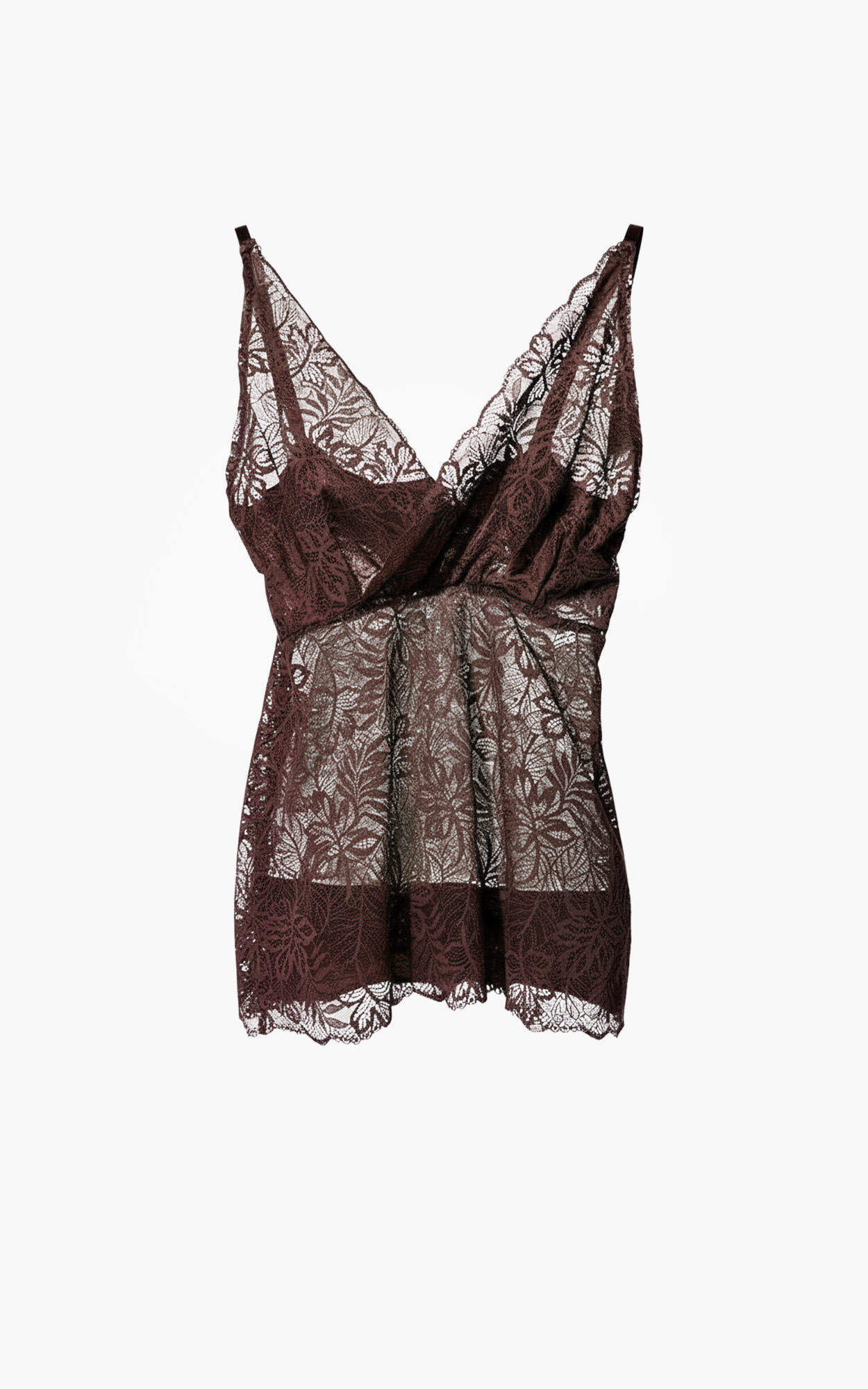 958-41-3960 Vivian Lace Top - Brown - Afbeelding 1