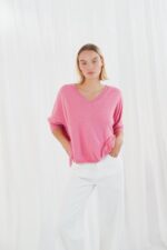 Jefferson Short Oversized Sweater - Baby Pink
