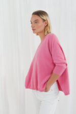 Jefferson Short Oversized Sweater - Baby Pink - Afbeelding 2
