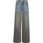 Two Tone Patch Tall Jeans - Blue/Grey