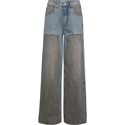 Two Tone Patch Tall Jeans - Blue/Grey