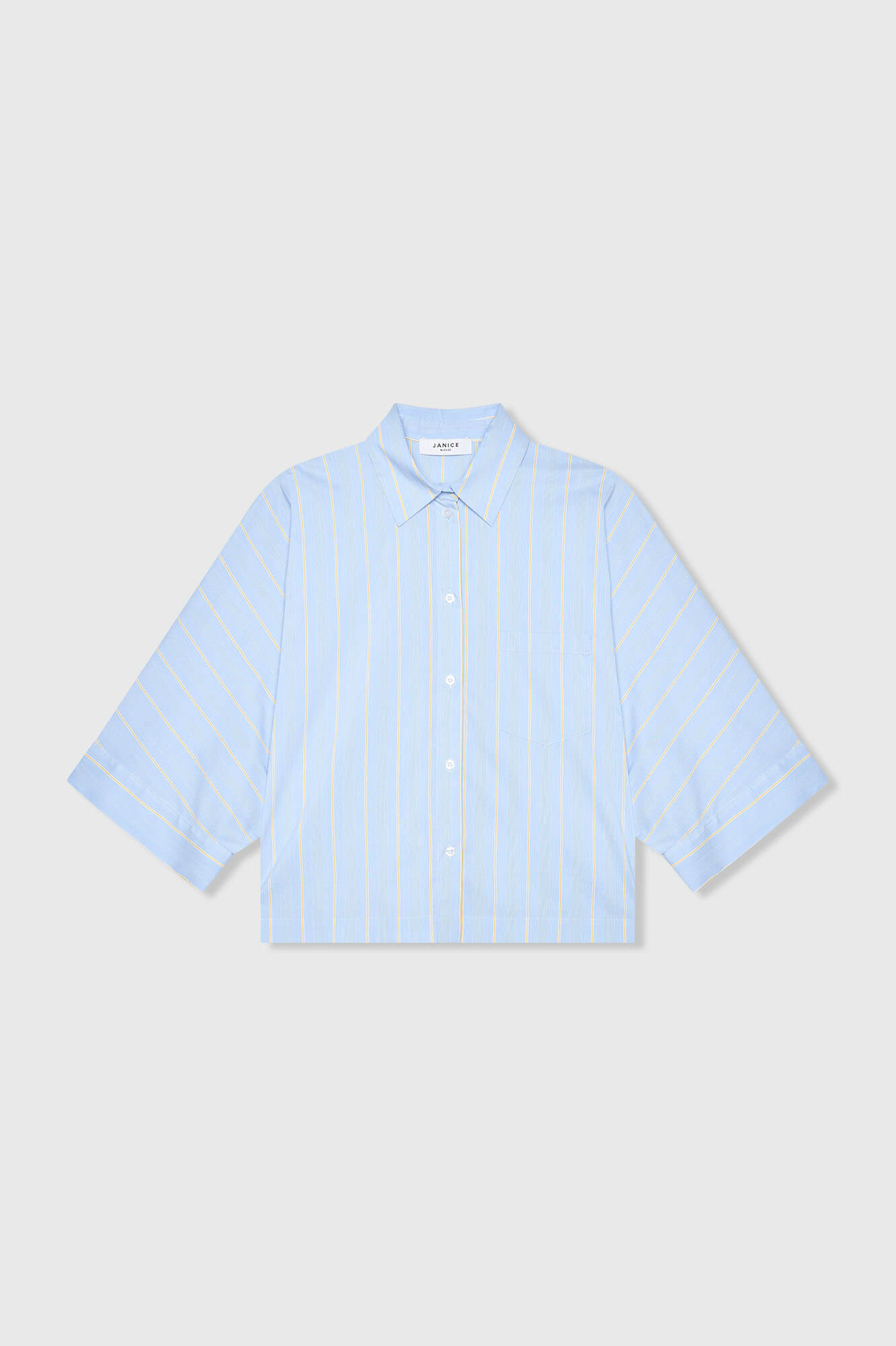 dames-blouse-gestreept-blauw-carl-janice-00 Carl Blouse Gestreept - Blauw - Afbeelding 1