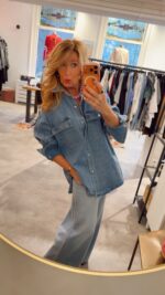 Denim Oversize Blouse - Light Blue - Afbeelding 2